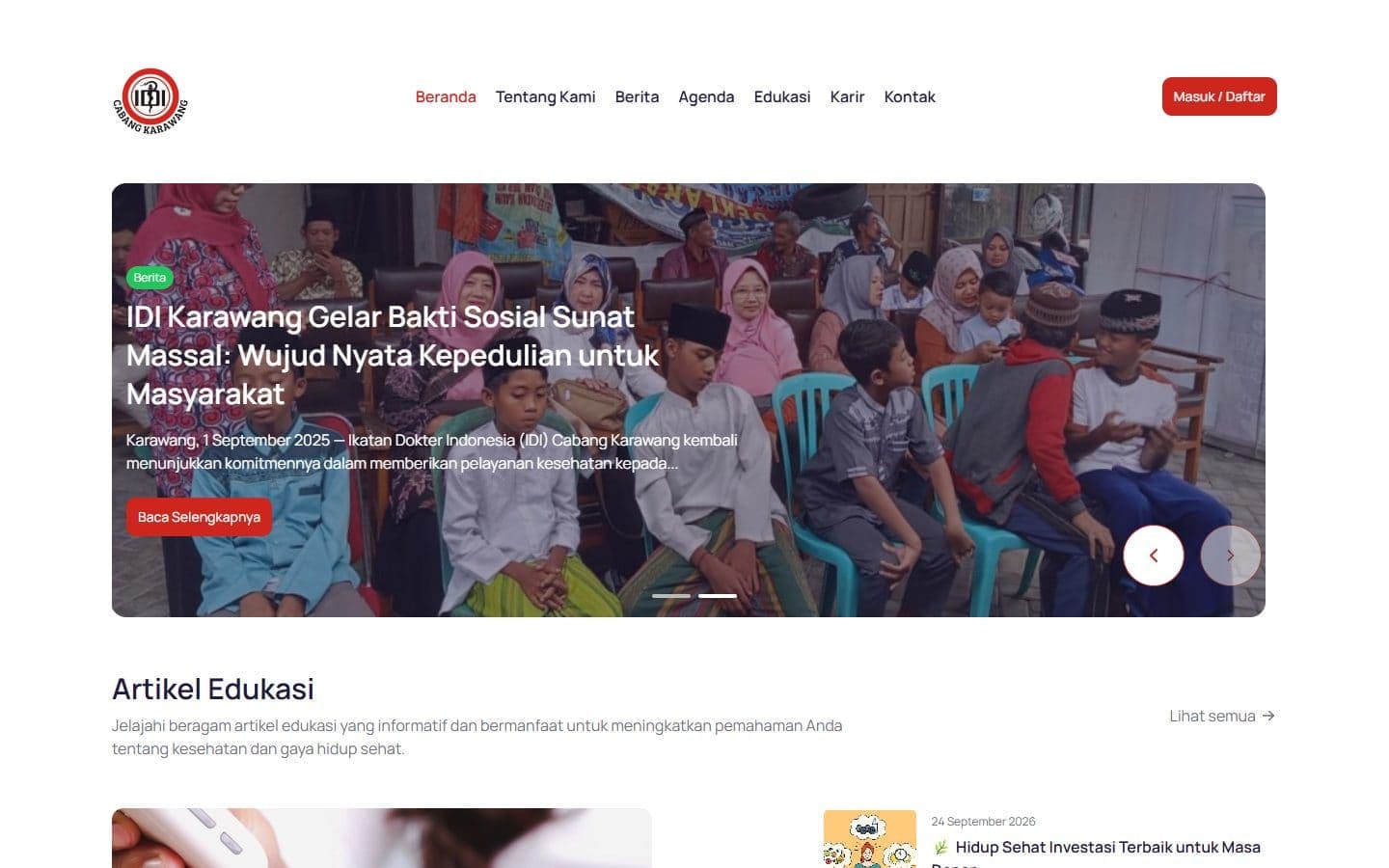 IDI Karawang homepage